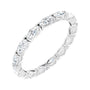 Sapphire Row Lab-Grown Diamond Petite Marquise Eternity Band - 14K White Gold, 4 × 2 mm, 6