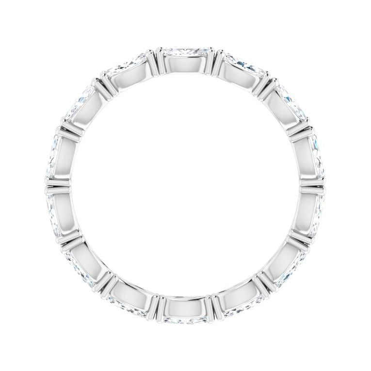 Sapphire Row Lab-Grown Diamond Petite Marquise Eternity Band - Platinum, 4.5 × 2.5 mm, 7.5 (view 2)