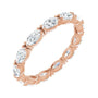 Sapphire Row Lab-Grown Diamond Petite Marquise Eternity Band - 14K Rose Gold, 4.3 × 2.25 mm, 5