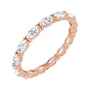 Sapphire Row Lab-Grown Diamond Petite Marquise Eternity Band - 14K Rose Gold, 4.3 × 2.25 mm, 8