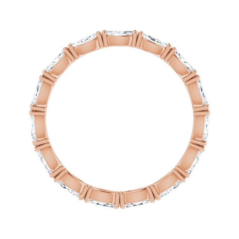 Sapphire Row Lab-Grown Diamond Petite Marquise Eternity Band - 14K Rose Gold, 4.3 × 2.25 mm, 8 (view 2)