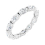 Sapphire Row Lab-Grown Diamond Petite Marquise Eternity Band - 14K White Gold, 4.5 × 2.5 mm, 4