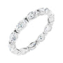 Sapphire Row Lab-Grown Diamond Petite Marquise Eternity Band - 14K White Gold, 4.5 × 2.5 mm, 5