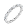 Sapphire Row Lab-Grown Diamond Petite Marquise Eternity Band - 14K White Gold, 4.5 × 2.5 mm, 7