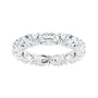 Sapphire Row Lab-Grown Diamond Petite Oval Eternity Band - 14K White Gold, 6 × 4 mm, 6.5 (view 3)