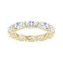 Sapphire Row Lab-Grown Diamond Petite Oval Eternity Band - 14K Yellow Gold, 5 × 3 mm, 4.5 (view 3)