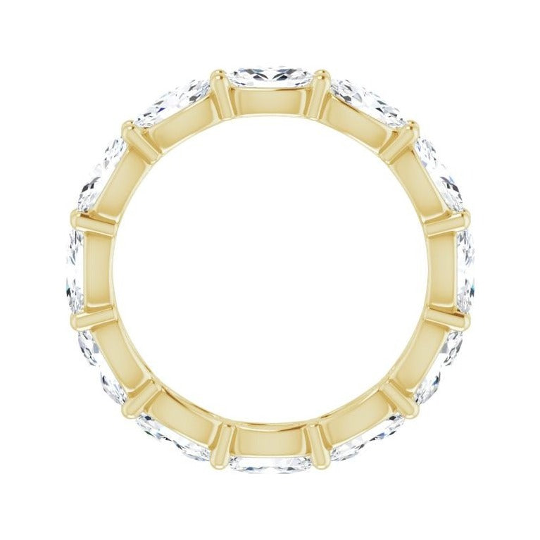 Sapphire Row Lab-Grown Diamond Petite Oval Eternity Band - 14K Yellow Gold, 5 × 3 mm, 5.5 (view 2)