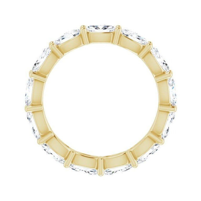 Sapphire Row Lab-Grown Diamond Petite Oval Eternity Band - 14K Yellow Gold, 5 × 3 mm, 6.5 (view 2)
