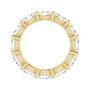 Sapphire Row Lab-Grown Diamond Petite Oval Eternity Band - 14K Yellow Gold, 6 × 4 mm, 7.5 (view 2)