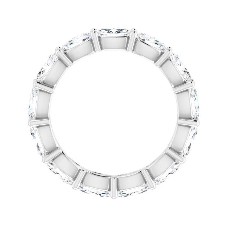 Sapphire Row Lab-Grown Diamond Petite Oval Eternity Band - 14K White Gold, 5 × 3 mm, 6 (view 2)