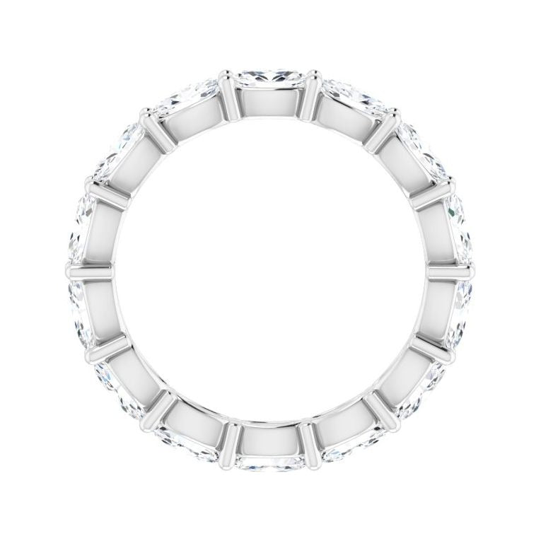 Sapphire Row Lab-Grown Diamond Petite Oval Eternity Band - 14K White Gold, 5 × 3 mm, 8 (view 2)