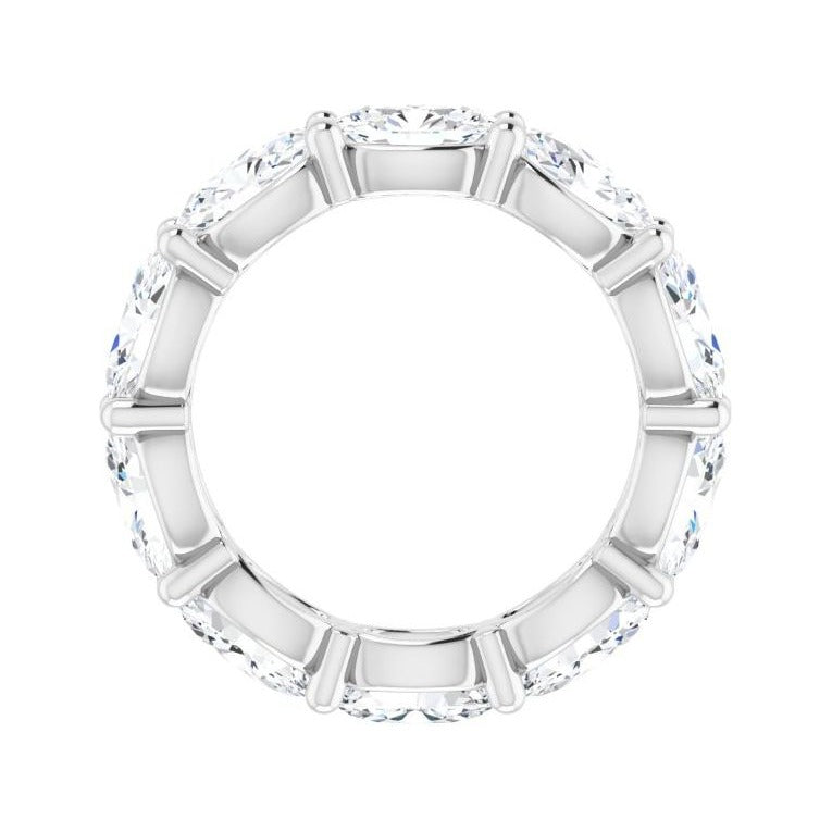 Sapphire Row Lab-Grown Diamond Petite Oval Eternity Band - Platinum, 6 × 4 mm, 4.5 (view 2)