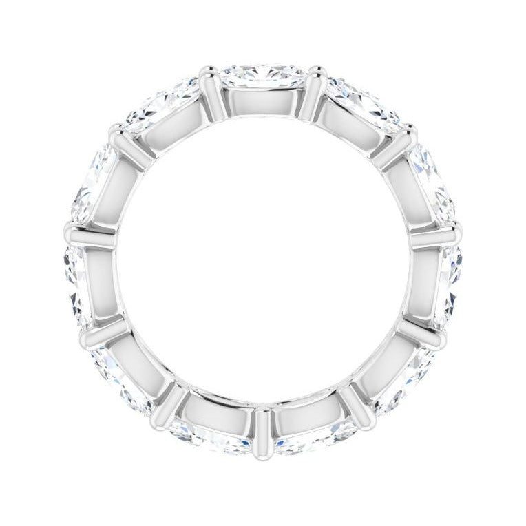 Sapphire Row Lab-Grown Diamond Petite Oval Eternity Band - Platinum, 6 × 4 mm, 6.5 (view 2)