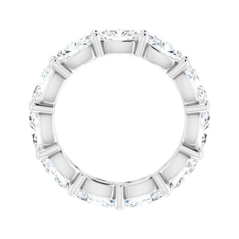 Sapphire Row Lab-Grown Diamond Petite Oval Eternity Band - Platinum, 6 × 4 mm, 6 (view 2)