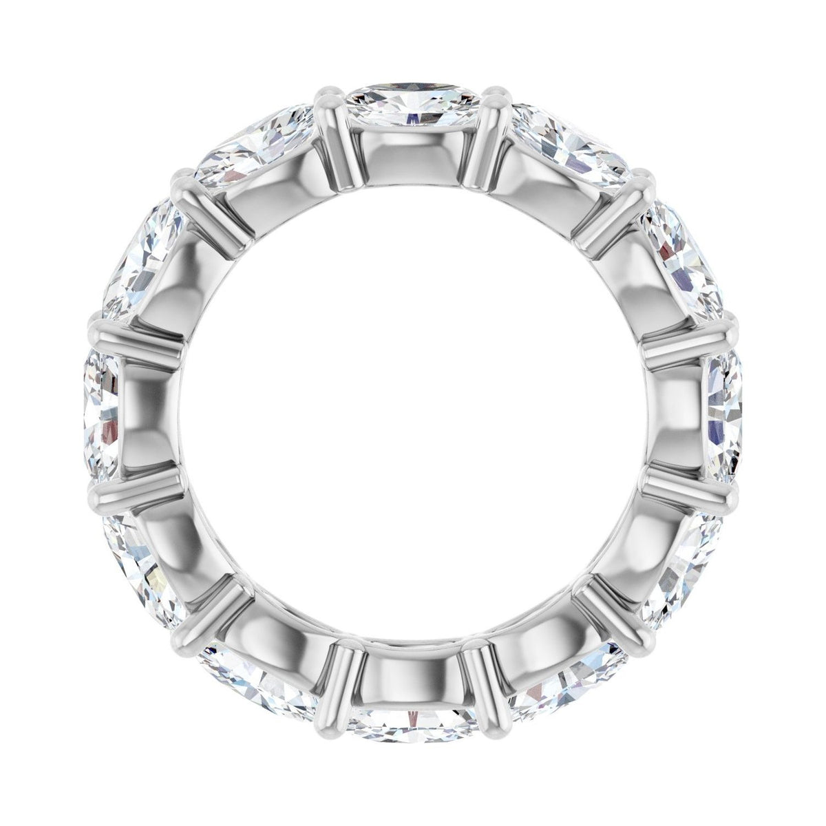 Sapphire Row Lab-Grown Diamond Petite Oval Eternity Band - Platinum, 6 × 4 mm, 7 (view 2)