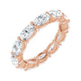 Sapphire Row Lab-Grown Diamond Petite Oval Eternity Band - 14K Rose Gold, 5 × 3 mm, 4.5