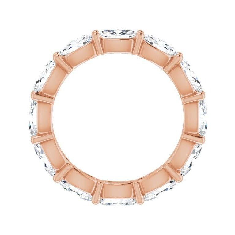 Sapphire Row Lab-Grown Diamond Petite Oval Eternity Band - 14K Rose Gold, 5 × 3 mm, 4.5 (view 2)