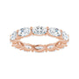 Sapphire Row Lab-Grown Diamond Petite Oval Eternity Band - 14K Rose Gold, 5 × 3 mm, 4.5 (view 3)