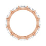 Sapphire Row Lab-Grown Diamond Petite Oval Eternity Band - 14K Rose Gold, 5 × 3 mm, 5.5 (view 2)