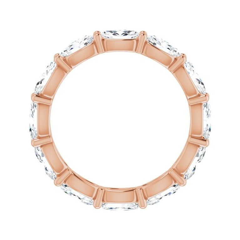 Sapphire Row Lab-Grown Diamond Petite Oval Eternity Band - 14K Rose Gold, 5 × 3 mm, 5.5 (view 2)