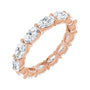 Sapphire Row Lab-Grown Diamond Petite Oval Eternity Band - 14K Rose Gold, 5 × 3 mm, 6.5