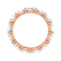Sapphire Row Lab-Grown Diamond Petite Oval Eternity Band - 14K Rose Gold, 5 × 3 mm, 6.5 (view 2)