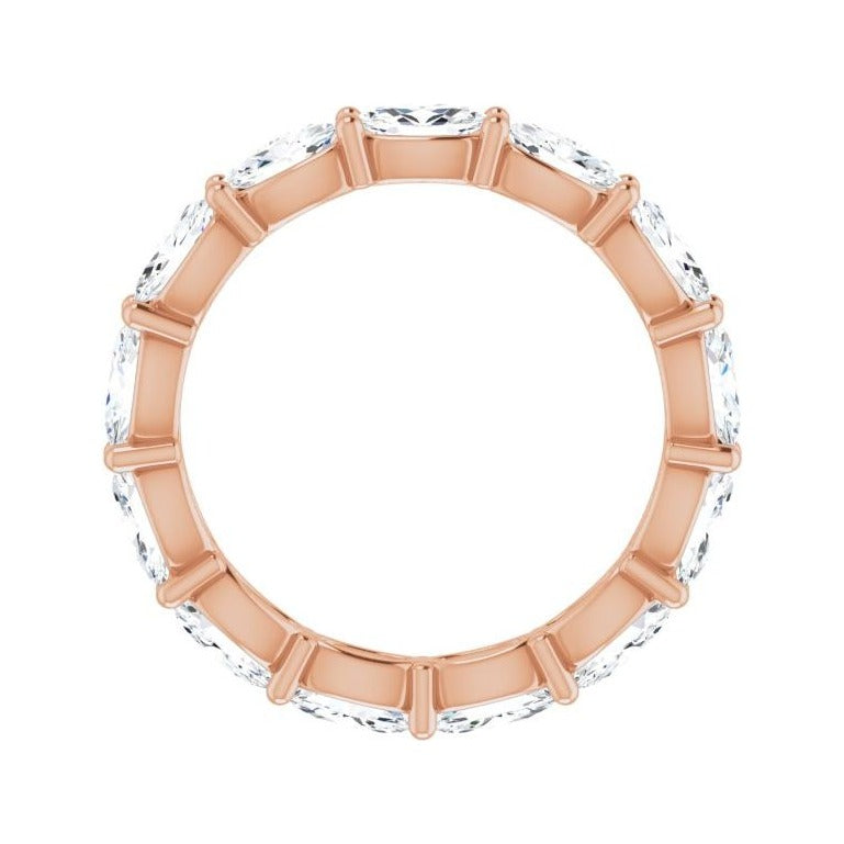 Sapphire Row Lab-Grown Diamond Petite Oval Eternity Band - 14K Rose Gold, 5 × 3 mm, 6.5 (view 2)