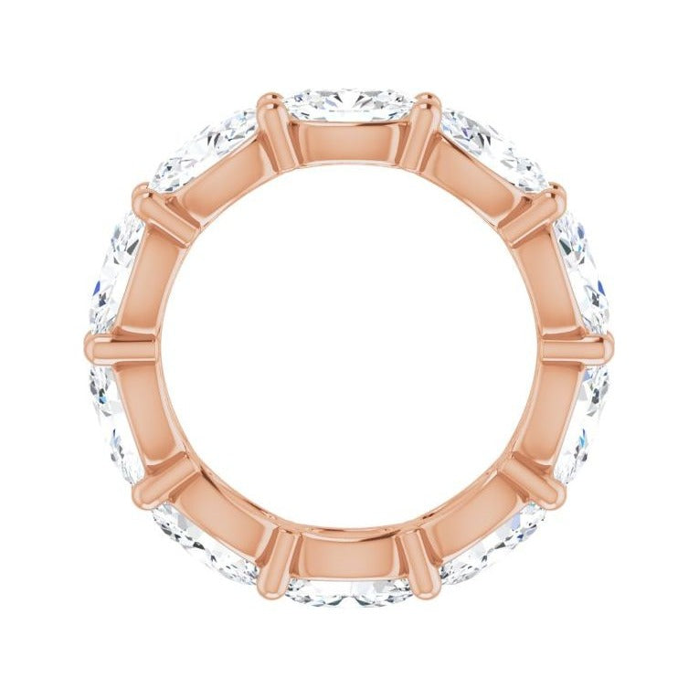 Sapphire Row Lab-Grown Diamond Petite Oval Eternity Band - 14K Rose Gold, 6 × 4 mm, 4.5 (view 2)