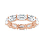 Sapphire Row Lab-Grown Diamond Petite Oval Eternity Band - 14K Rose Gold, 6 × 4 mm, 4.5 (view 3)