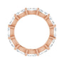 Sapphire Row Lab-Grown Diamond Petite Oval Eternity Band - 14K Rose Gold, 6 × 4 mm, 7.5 (view 2)