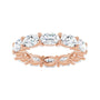 Sapphire Row Lab-Grown Diamond Petite Oval Eternity Band - 14K Rose Gold, 6 × 4 mm, 7.5 (view 3)