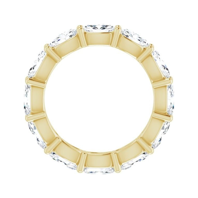 Sapphire Row Lab-Grown Diamond Petite Oval Eternity Band - 14K Yellow Gold, 5 × 3 mm, 4 (view 2)