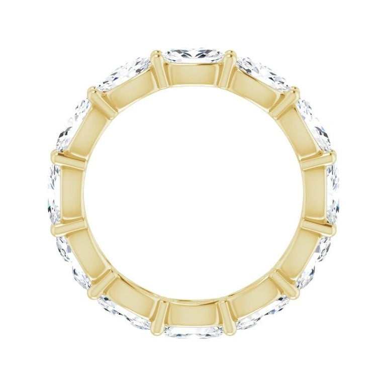 Sapphire Row Lab-Grown Diamond Petite Oval Eternity Band - 14K Yellow Gold, 5 × 3 mm, 5 (view 2)