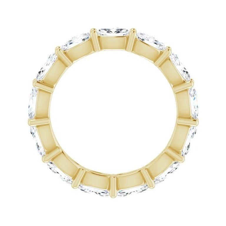 Sapphire Row Lab-Grown Diamond Petite Oval Eternity Band - 14K Yellow Gold, 5 × 3 mm, 6 (view 2)