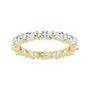 Sapphire Row Lab-Grown Diamond Petite Oval Eternity Band - 14K Yellow Gold, 5 × 3 mm, 8 (view 3)