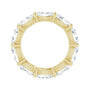 Sapphire Row Lab-Grown Diamond Petite Oval Eternity Band - 14K Yellow Gold, 6 × 4 mm, 4 (view 2)