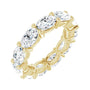 Sapphire Row Lab-Grown Diamond Petite Oval Eternity Band - 14K Yellow Gold, 6 × 4 mm, 5