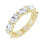 Sapphire Row Lab-Grown Diamond Petite Oval Eternity Band - 14K Yellow Gold, 6 × 4 mm, 6