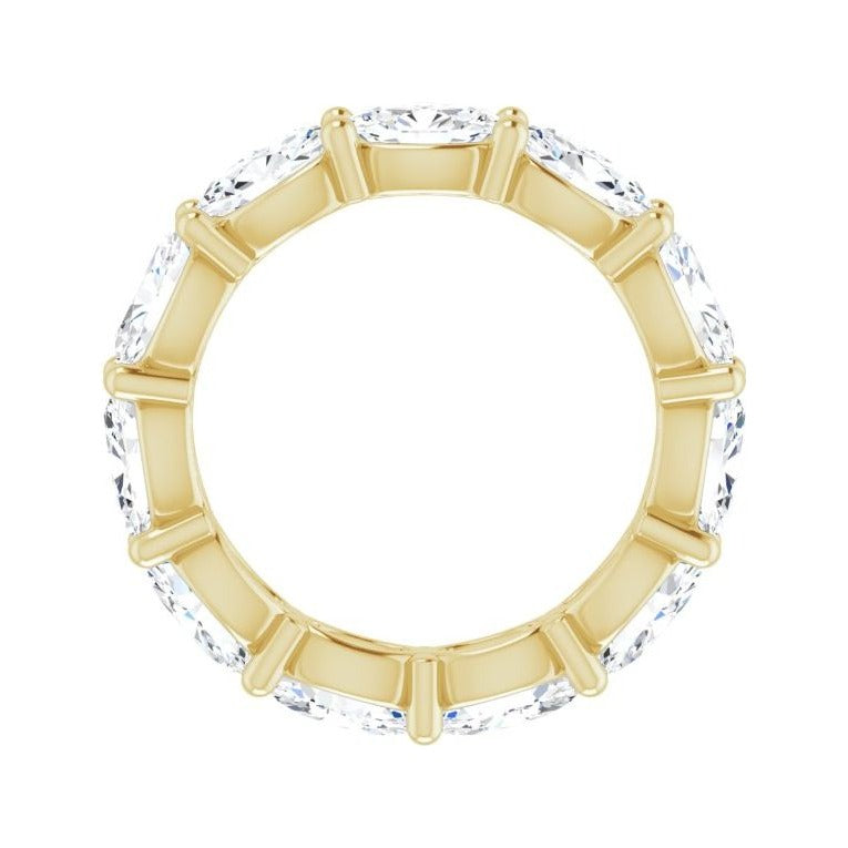 Sapphire Row Lab-Grown Diamond Petite Oval Eternity Band - 14K Yellow Gold, 6 × 4 mm, 6 (view 2)