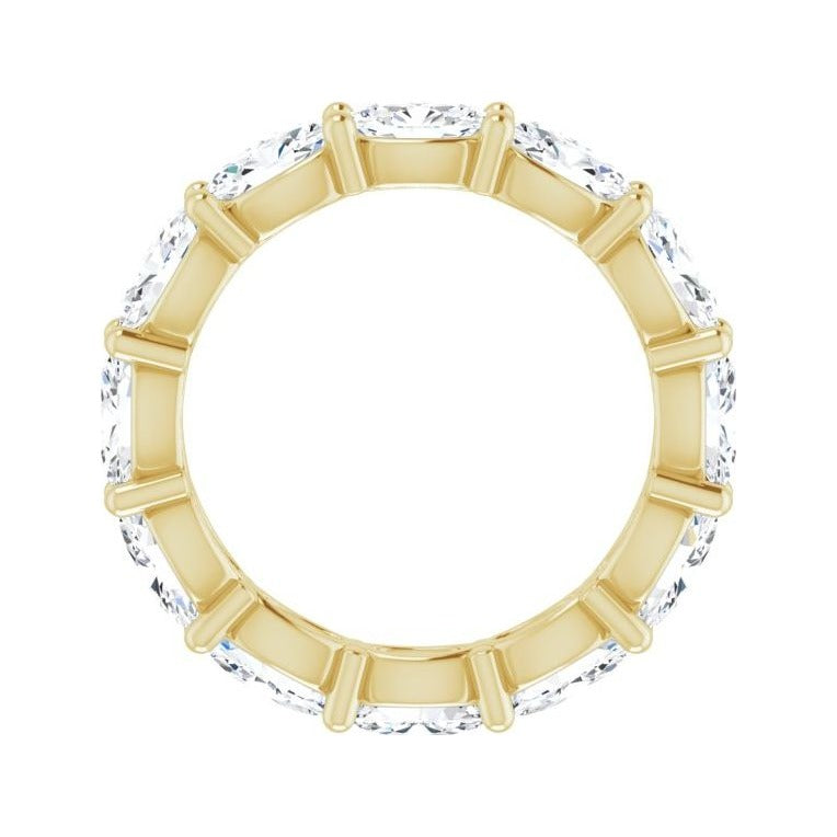 Sapphire Row Lab-Grown Diamond Petite Oval Eternity Band - 14K Yellow Gold, 6 × 4 mm, 8 (view 2)