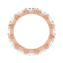 Sapphire Row Lab-Grown Diamond Petite Oval Eternity Band - 14K Rose Gold, 5 × 3 mm, 5 (view 2)