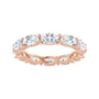 Sapphire Row Lab-Grown Diamond Petite Oval Eternity Band - 14K Rose Gold, 5 × 3 mm, 5 (view 3)