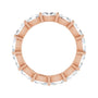 Sapphire Row Lab-Grown Diamond Petite Oval Eternity Band - 14K Rose Gold, 5 × 3 mm, 6 (view 2)