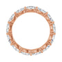 Sapphire Row Lab-Grown Diamond Petite Oval Eternity Band - 14K Rose Gold, 5 × 3 mm, 7 (view 2)