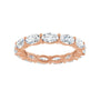 Sapphire Row Lab-Grown Diamond Petite Oval Eternity Band - 14K Rose Gold, 5 × 3 mm, 7 (view 3)