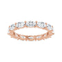 Sapphire Row Lab-Grown Diamond Petite Oval Eternity Band - 14K Rose Gold, 5 × 3 mm, 8 (view 3)