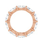 Sapphire Row Lab-Grown Diamond Petite Oval Eternity Band - 14K Rose Gold, 6 × 4 mm, 4 (view 2)