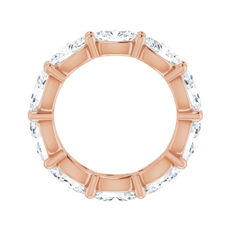 Sapphire Row Lab-Grown Diamond Petite Oval Eternity Band - 14K Rose Gold, 6 × 4 mm, 4 (view 2)