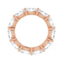 Sapphire Row Lab-Grown Diamond Petite Oval Eternity Band - 14K Rose Gold, 6 × 4 mm, 5 (view 2)