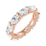Sapphire Row Lab-Grown Diamond Petite Oval Eternity Band - 14K Rose Gold, 6 × 4 mm, 6